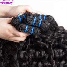 Load image into Gallery viewer, Water Wave Hair Bundles 30In Long 3 4Pcs Lot Wet And Wavy Remy Human Hair Weaves Extension Peruvian Hair Natural Black For Women