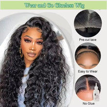 Load image into Gallery viewer, 250 Density Brazilian Loose Deep Wave 6x4 Glueless Closure Ready To Wear Human Hair Wig Preplucked Curly Pre Cut HD Lace Wigs