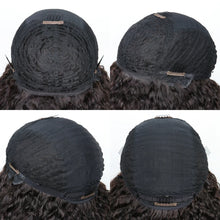 Load image into Gallery viewer, Mongolian Afro Kinky Curly Human Hair Wigs with Bangs Short Brazilian Remy Human Hair Machine Made Wigs for Women Glueless