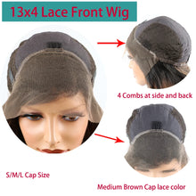 Load image into Gallery viewer, Glueless 180Density Full Lace Human Hair Highlight Water Wave Wigs for Black Women Pre Plucked 360 Lace Frontal Fringe Wigs