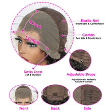 Load image into Gallery viewer, 250 Density Loose Wave FUMI Human Hair Wigs Spring Curly Bouncy Brazilian Remy Human Hair for Women 13x4 Lace Frontal Bob Wig