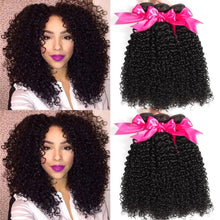 Load image into Gallery viewer, 12A Kinky Curly Bundles Human Hair Jerry Curl Hair Bundles Remy Hair Weave Brazilian Virgin Hair 3 Bundles Extension