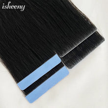 Load image into Gallery viewer, Isheeny 12" 16" 20" PU Skin Weft Tape Hair Extensions 10pcs Invisible Tape In Hair Extensions Straight Machine Remy Human Hair