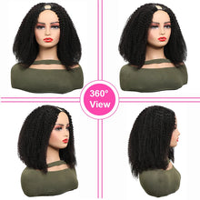 Load image into Gallery viewer, Afro Kinky Curly U Part Wigs For Women Peruvian Remy Human Hair Afro Kinky Curly V Part Wig 180% Densities 24 Inch Long Wig