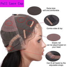 Load image into Gallery viewer, Glueless 180Density Full Lace Human Hair Highlight Water Wave Wigs for Black Women Pre Plucked 360 Lace Frontal Fringe Wigs