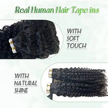 Load image into Gallery viewer, JayMay Deep Curl Tape In Human Hair Extension For Black Women Curly Tape In Hair Extension 100Gram 40pcs per Pack 100% Remy Hair