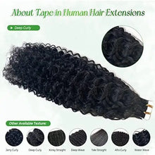 Load image into Gallery viewer, JayMay Deep Curl Tape In Human Hair Extension For Black Women Curly Tape In Hair Extension 100Gram 40pcs per Pack 100% Remy Hair