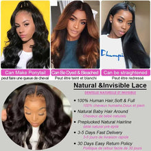Load image into Gallery viewer, 13X4 13x6 HD Lace Frontal Wig 30 Inch Brazilian Body Wave Lace Front Wig Human Hair 4X4 5X5 Lace Frontal Closure Wigs For Women