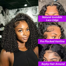 Load image into Gallery viewer, Melodie 13x6 Curly Lace Frontal Short Bob Wig Deep Wave 13x4 Lace Front Human Hair Wigs 5x5 Closure Brazilian Prepluck For Women
