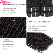 Load image into Gallery viewer, Alibele 30 32 40 Inch Deep Curly Wave Bundles 100% Human Hair Extensions 1 3 4 Bundles Deals Brazilian Deep Curly Hair Bundles