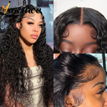Load image into Gallery viewer, YAWAWE Water Wave 13x6HD Lace Frontal Wigs Brazilian Human Hair Wigs For Women Deep Curly Wear Go Glueless Wig preplucked Precut