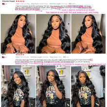 Load image into Gallery viewer, HD Transparent 13x4 13x6 Body Wave Lace Front Wig Pre Plucked 360 Lace Frontal Wig Human Hair Wigs For Women 4x4 Closure Wig