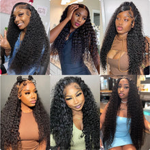Load image into Gallery viewer, Alibele 30 32 40 Inch Deep Curly Wave Bundles 100% Human Hair Extensions 1 3 4 Bundles Deals Brazilian Deep Curly Hair Bundles