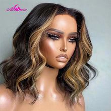 Load image into Gallery viewer, 180 Density 13x4 Body Wave Lace Frontal Bob Wig P1B/30 Bob Human Hair Wigs Highlight Brazilian Remy Short Bob Wig For Women