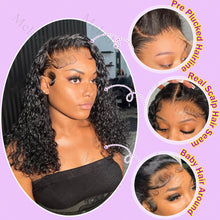 Load image into Gallery viewer, Melodie 13x6 Curly Lace Frontal Short Bob Wig Deep Wave 13x4 Lace Front Human Hair Wigs Glueless 5x5 Closure Brazilian For Women