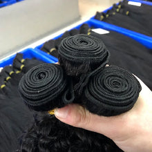 Load image into Gallery viewer, Kinky Curly Human Hair Bundles afro Bouncy curly hair weaving raw virgin water jerry curly human hair bundles extensions on sale