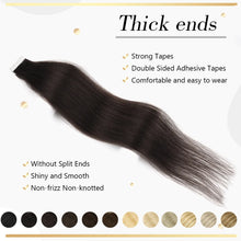 Load image into Gallery viewer, AW Mini Tape In Hair Extensions Human Hair 100% Real Natural Wigs Invisible Seamless Skin Weft For Women 10PCS