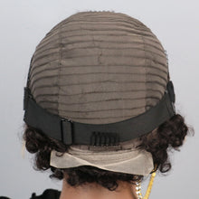 Load image into Gallery viewer, Braided Wigs for Black Women Human Hair Afro Puff Lace Frontal Hair Wigs Afro KinkyCurly Human Hair 13x4 Lace Front Pre Braided