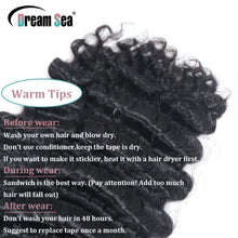 Load image into Gallery viewer, 18Inch Deep Wave Tape In Hair Extensions Human Hair For Women Kinky Curly Double Drawn Tape Ins Brazilian Remy Hair Extensions