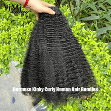 Load image into Gallery viewer, Burmese Kinky Curly Human Hair Weft Remy Mongolia Human Hair Bundles For Women Wholesale 3pcs Curl Extension Full Head Yimisunny