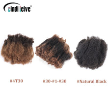 Load image into Gallery viewer, Ombre Brown Afro Kinky Curly Bulk Human Hair For Braiding #30-#1-#30 Crochet Braiding Hair Extensions Locks For Braids No Weft