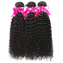 Load image into Gallery viewer, 12A Kinky Curly Bundles Human Hair Jerry Curl Hair Bundles Remy Hair Weave Brazilian Virgin Hair 3 Bundles Extension