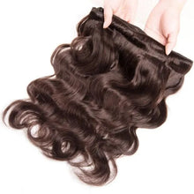 Load image into Gallery viewer, Body Wave Brazilian Human Hair Bundles With Closure Frontal 13x4 Transparent Lace Extensions 100% Real Human Hair 3 Bundles #4