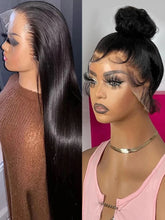 Load image into Gallery viewer, 30 32inch 13x6 Lace Front Human Hair Wigs 360 Full HD Lace Frontal Wig Pre Plucked Brazilian Bone Straight Wigs For Women