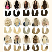 Load image into Gallery viewer, ZURIA Straight Hair Mini Tape In Human Hair Extensions Invisible Skin Weft Adhesive 12/16/20" 100% Natural Real Wigs For Women