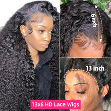 Load image into Gallery viewer, YAWAWE Water Wave 13x6HD Lace Frontal Wigs Brazilian Human Hair Wigs For Women Deep Curly Wear Go Glueless Wig preplucked Precut