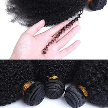 Load image into Gallery viewer, Brazilian Afro Kinky Curly Human Hair Bundles 4b 4c Afro kinky Bulk Human Hair Weave Bundle Deal Hair Extensions Wholesale