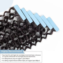 Load image into Gallery viewer, Kinky Curly Tape in Hair Extensions Human Hair Kinky Curly Tape in 100% Real Hair Extensions for Black Women 40PCS Natural Black