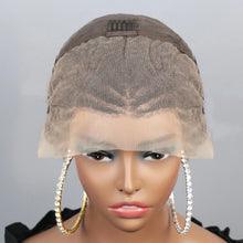 Load image into Gallery viewer, Braided Wigs for Black Women Human Hair Afro Puff Lace Frontal Hair Wigs Afro KinkyCurly Human Hair 13x4 Lace Front Pre Braided
