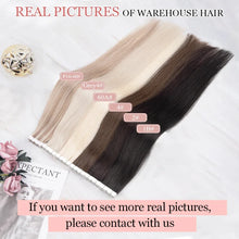 Load image into Gallery viewer, K.S WIGS Mini Tape In Human Hair Extensions Straight Seamless Skin Weft Invisible Natural Non-Remy Human Hair Adhesive Extension