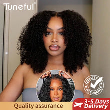 Load image into Gallery viewer, 10A 100% Glueless Wigs Human Hair Wigs Ready To Wear Bleached Knots 6x4 Pre Cut HD Transparent Glueless Lace Wigs Kinky Curly
