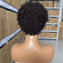 Load image into Gallery viewer, 100% Human Hair Afro Kinky Curly Full Machine Short Wigs High Quality Brazilian Virgin Hair Wig For Black Women Daily Use