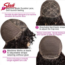 Load image into Gallery viewer, Sleek P4/27 Afro Kinky Curly Human Hair Bob Wigs Brazilian Highlight T1b/30 Remy Hair With Bang 250% Density Black Human Hair