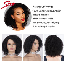 Load image into Gallery viewer, Sleek Afro Kinky Curly Black Human Hair Wigs Ombre T1B/30 Brazilian Curly Machine Made Remy Cheap Human Hair Wigs
