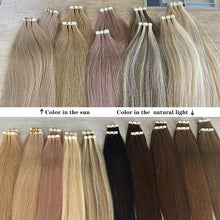 Load image into Gallery viewer, Veravicky Hair Tape In Hair Extensions Natural Human Hair Tiny Interface 4x0.8cm Skin Weft Remy 20pcs 16-24 inch For Thin Hair