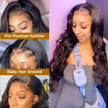 Load image into Gallery viewer, 13x4 Body Wave Lace Front Wig Pre Plucked 40 Inch Glueless Brazilian 13x6 Hd Transparent Lace Frontal Wigs For Women Human Hair