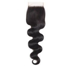 Load image into Gallery viewer, Brazilian Human Hair Closure 4*4 Lace Body Wave Closure 8-20 Inch Free/Middle Part Non Remy Hair Weaving