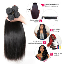 Load image into Gallery viewer, Human Hair Bundles 28-34 Inch 1 3 4 Bundles Deals Natural Brazilian Hair Weave Bundles