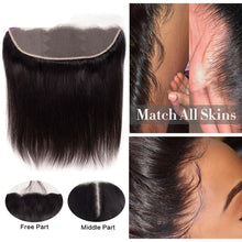 Load image into Gallery viewer, Lace Frontal Closure HD Transparent Human Hair Brazilian Straight Hair HD Lace Closure