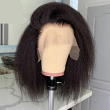 Load image into Gallery viewer, Kinky Straight Bob Lace Front Wigs Full Lace Front Human Hair Preplucked Lace 150% Density