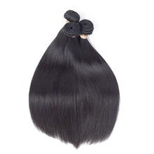 Load image into Gallery viewer, Brazilian Straight Hair 3/4 Bundles With Frontal Closure 13x4 Ear To Ear Lace Frontal With Bundles Virgin Human Hair Extensions