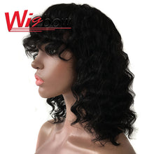 Load image into Gallery viewer, Curly Human Hair Wig Brazilian Hair Wig With Bangs Highlight Ombre Human Hair Wig T1B 30 Wigs For Women Machine Made Wigbow