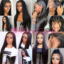 Load image into Gallery viewer, 30 Inch Brazilian Deep Wave Lace Front Wig Transparent Deep Curly Human Hair Lace Wigs 180% Water Wave HD 5X5 Lace Closure Wig