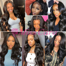 Load image into Gallery viewer, 30 Inch Brazilian Deep Wave Lace Front Wig Transparent Deep Curly Human Hair Lace Wigs 180% Water Wave HD 5X5 Lace Closure Wig