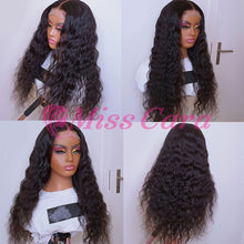 Load image into Gallery viewer, 30 Inch Brazilian Deep Wave Lace Front Wig Transparent Deep Curly Human Hair Lace Wigs 180% Water Wave HD 5X5 Lace Closure Wig