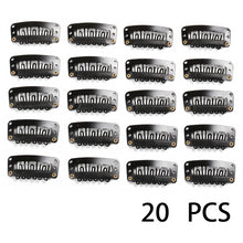 Load image into Gallery viewer, Alileader 20Pcs/Lot Clip In Hair Extension Wig Clips For Human Hair Bangs Snap Hair Clips For Extensions Metal Comb For Closure